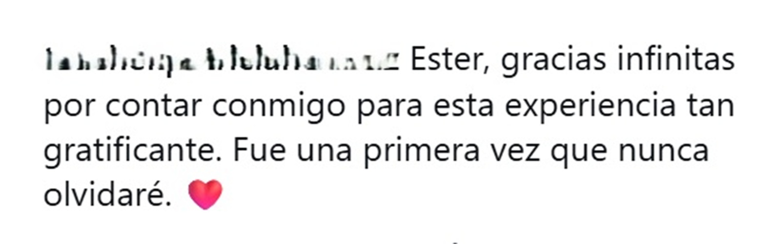Imagen de un pantallazo de las redes sociales en las que se puede leer una reseña de un paciente.